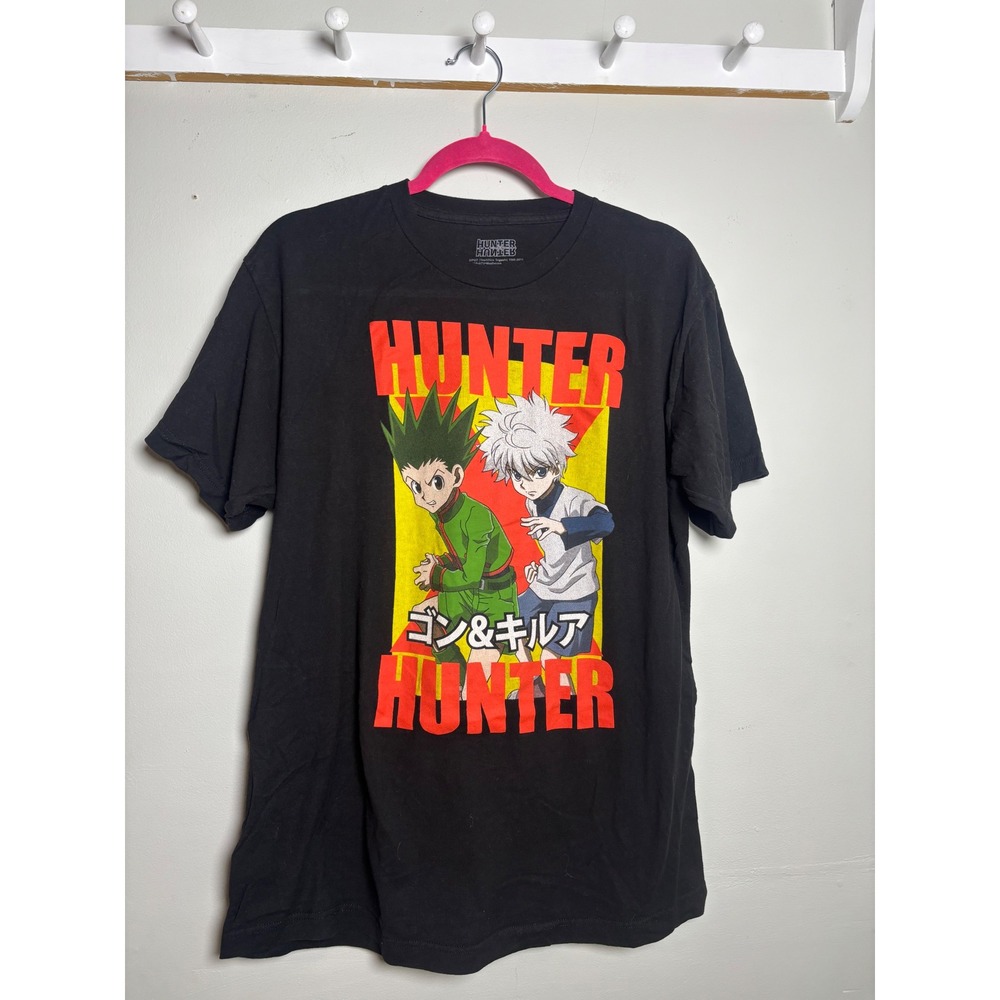 Hunter x Hunter Gon Killua Graphic T-Shirt Men's L Anime Manga Black